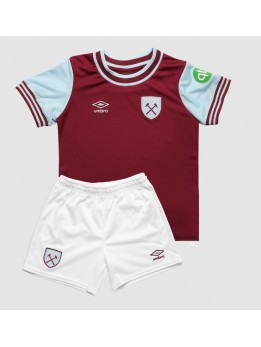West Ham United Replika Hemmakläder Barn 2024-25 Kortärmad (+ byxor)